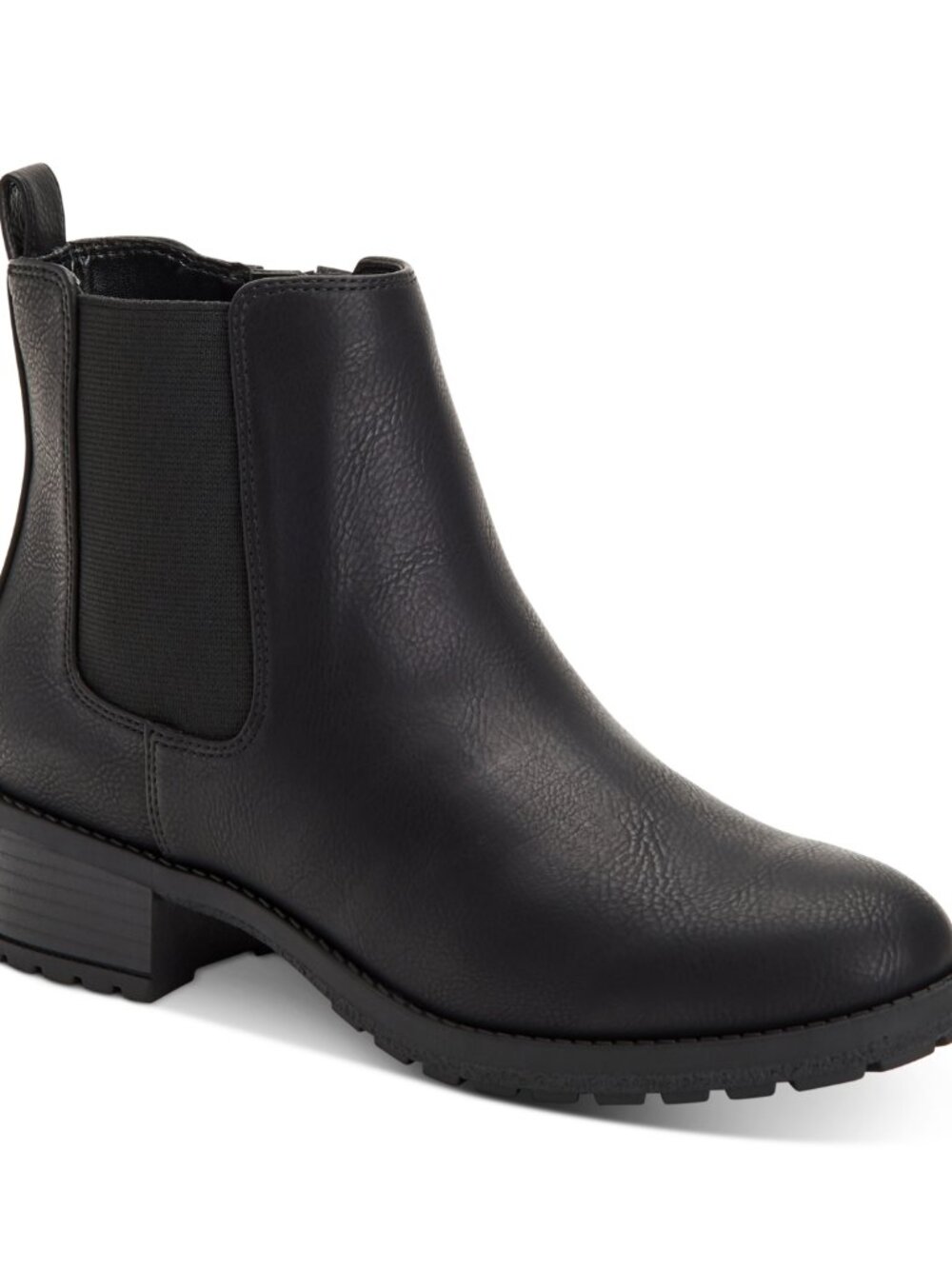 Style & Co Gladyy Womens Faux Suede Ankle Ankle Boots black leather 6.5